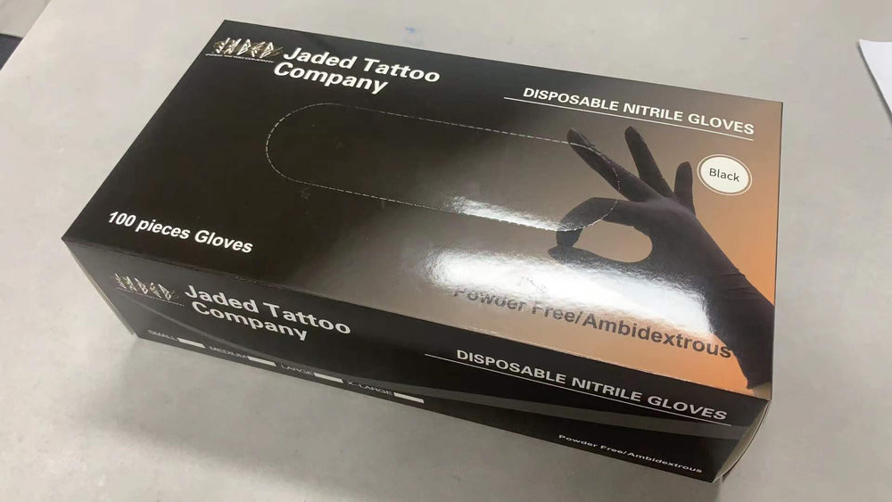 Jaded Black Nitrile Disposable Gloves